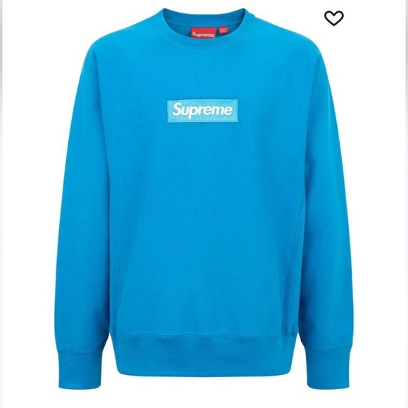 Supreme Box Logo Crewneck (FW18) Bright Royal, XL - Picture 3 of 10